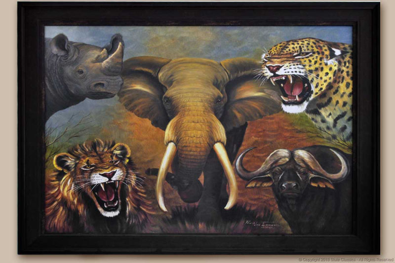 Big Five by Paula on hardboard