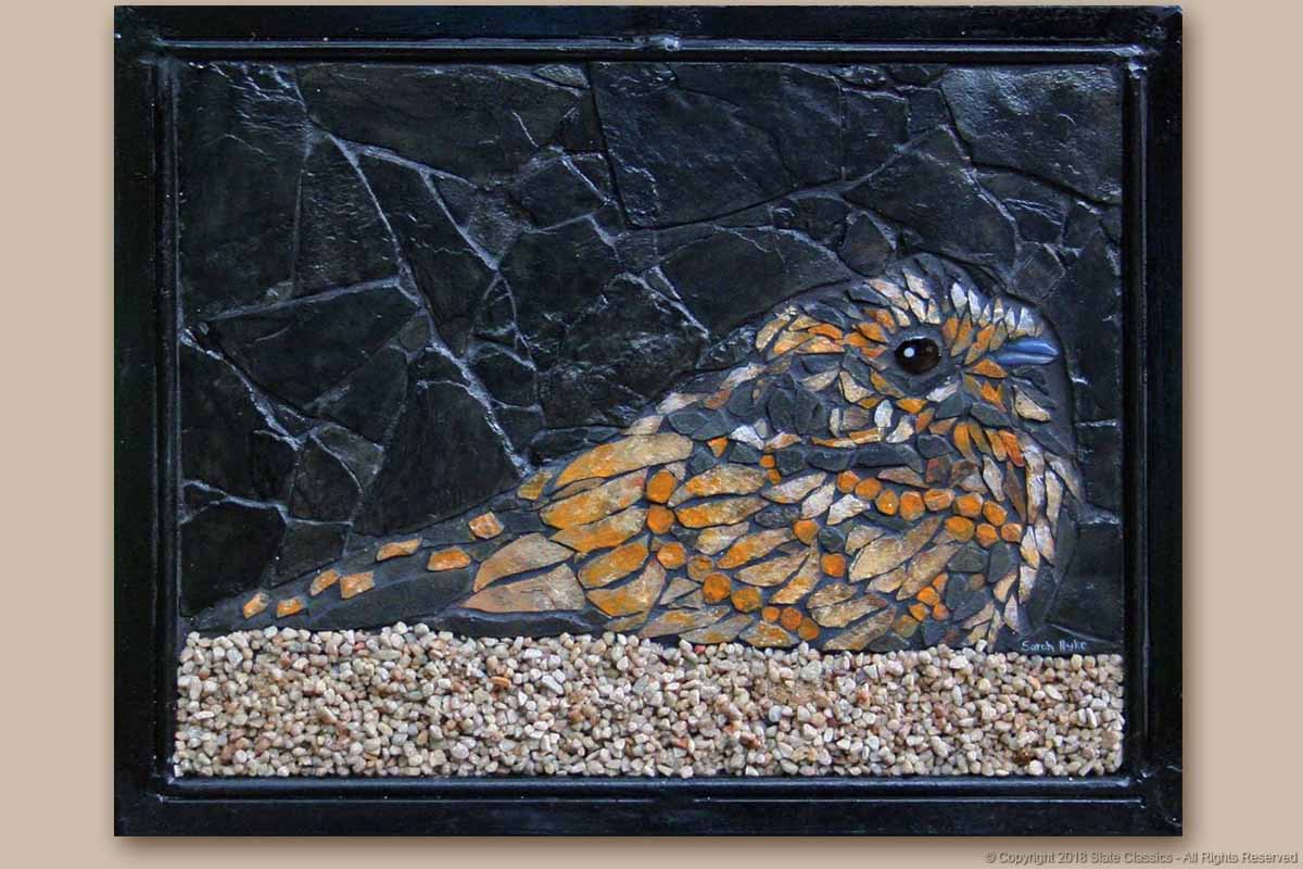 Bird - slate mosaic art