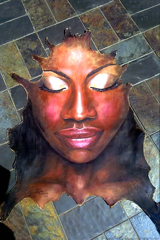 Make-up Face on leather