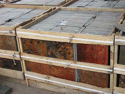 Crated slate tiles