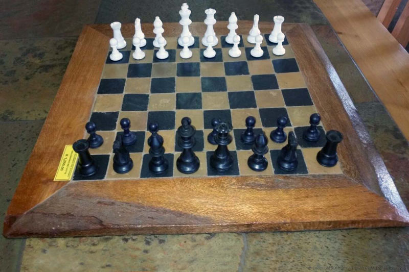 Rosa & Midnight slate chess board