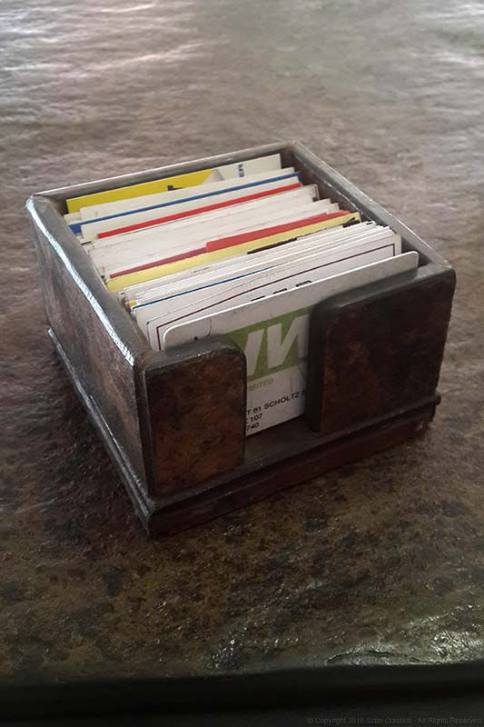 Slate made business card holder