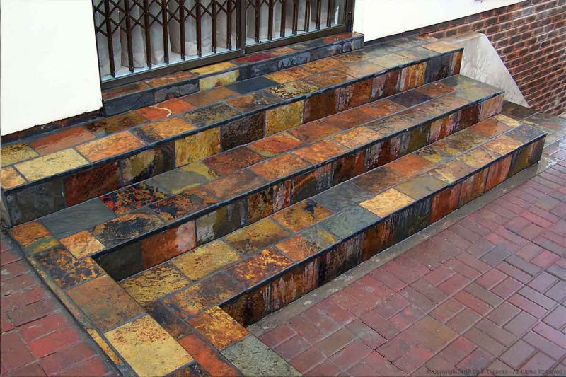 Bull-nose on steps (various tiles)