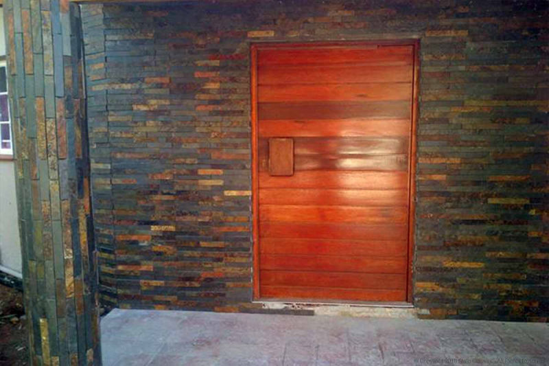 Slate rivens around a door