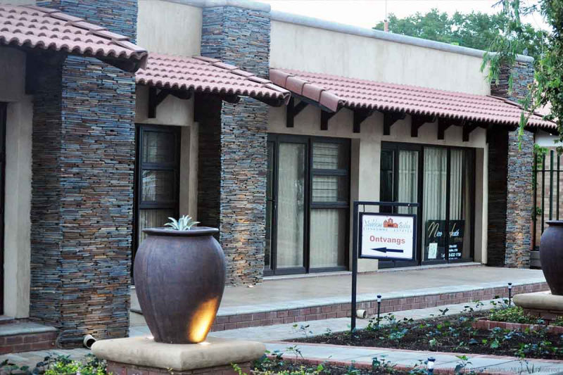Strip walling on a office wall